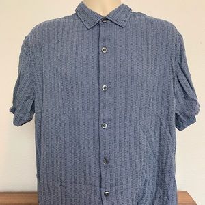 Tommy Bahama Button Down Short Sleeve Blue Shirt